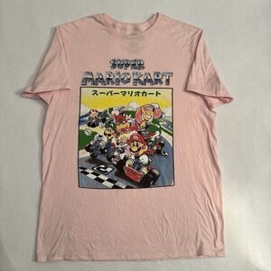 Super Nintendo Pink Super Mario Kart Shirt Medium‎